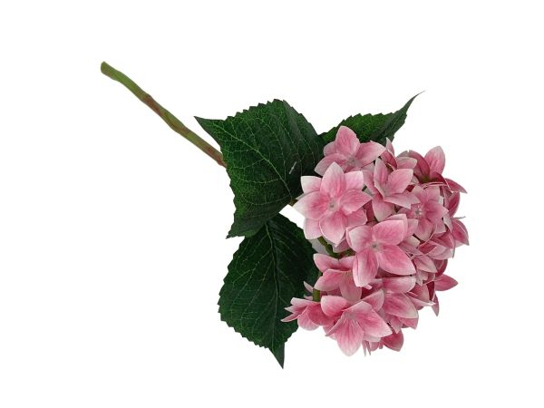 Hortensja na gałązce 32 cm jasno różowa